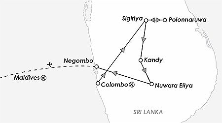 Carte - Sri Lanka et Maldives en famille