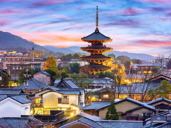 Japon - Vue sur le quartier historique Higashiyama à Kyoto