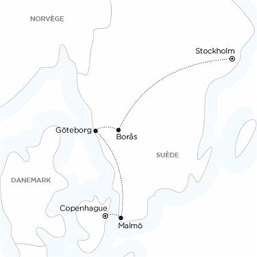 Carte Suède - A la croisée des voies du Nord