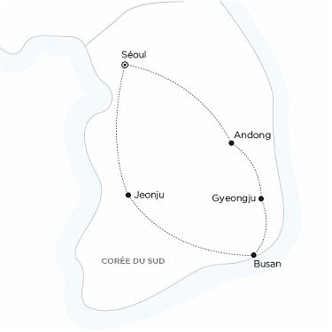 Carte Corée du Sud K-Pop