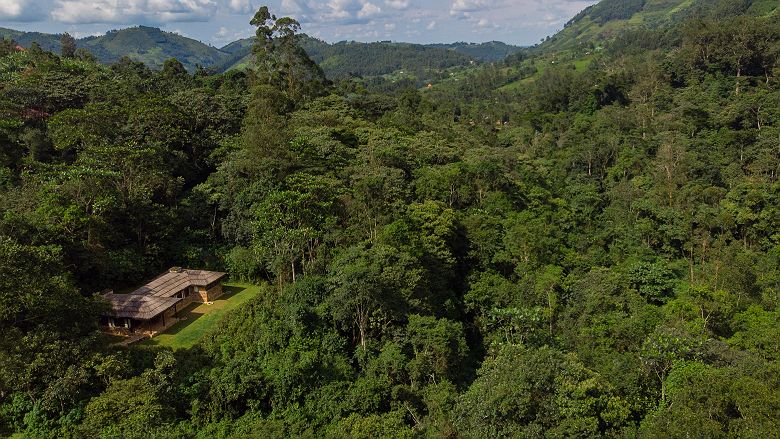 Bwindi Lodge vue du ciel