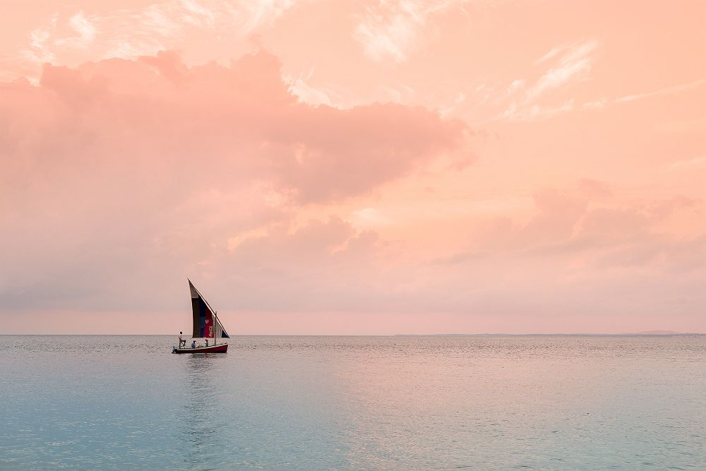 Bateau dhow sur l'océan - andBeyond Benguerra Island