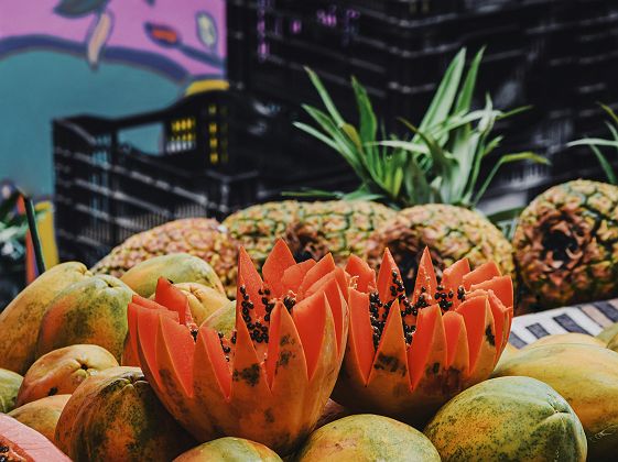 Fruits colorés au marché