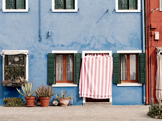 Façades colorées sur l'île de Burano