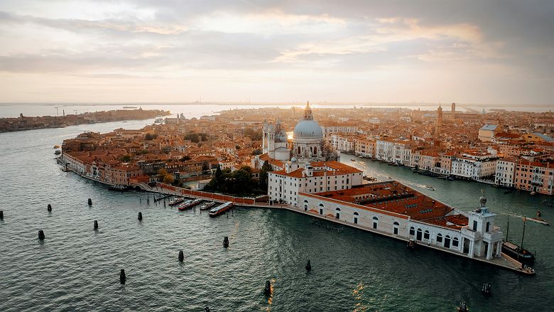 Vu aérienne de Venise