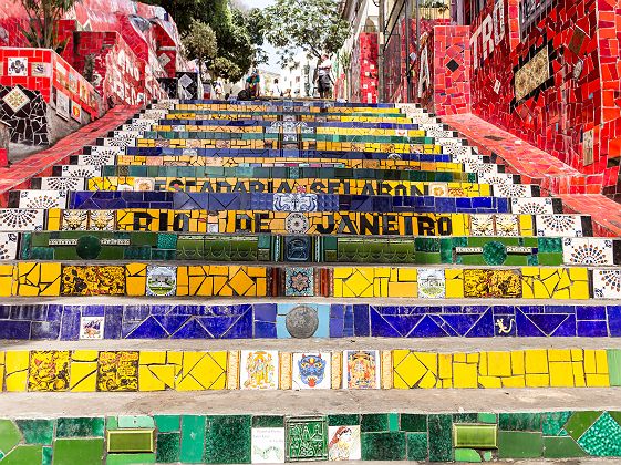 Escaliers Escadaria Selaron de Rio de Janeiro - Brésil