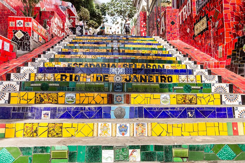 Escaliers Escadaria Selaron de Rio de Janeiro - Brésil