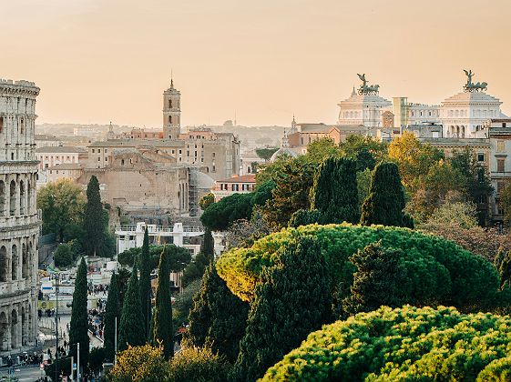 Vue sur Rome et le Colisée