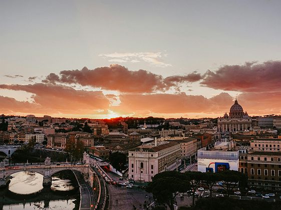 Coucher de soleil à Rome