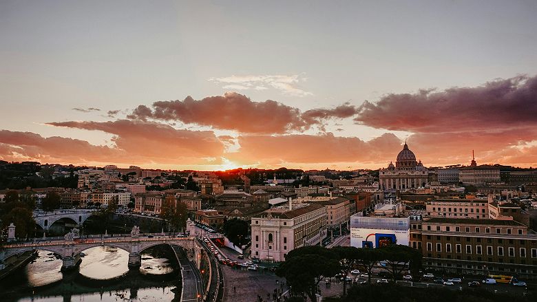 Coucher de soleil à Rome