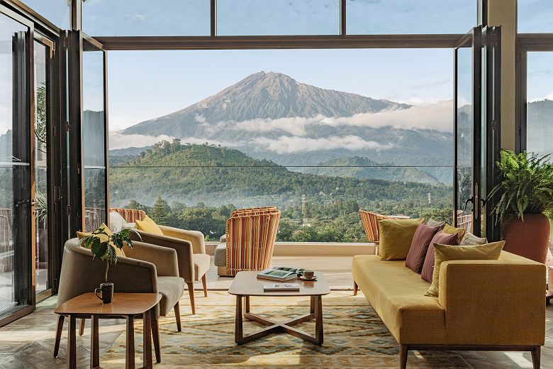 Gran Melia Arusha - vue du salon sur le Mont Meru