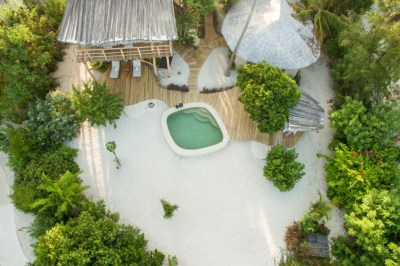 Vue aérienne d'une villa du Zanzibar White Sand Luxury Villas & Spa - Relais & Chateaux