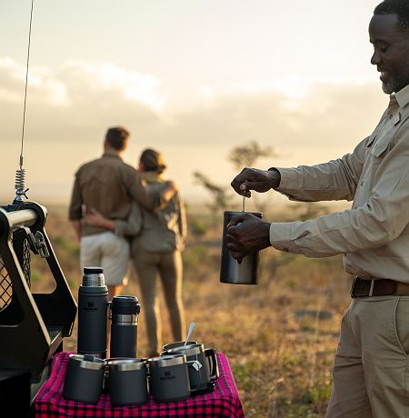 ENVI Sisini Serengeti - pause café dans le bush durant un safari