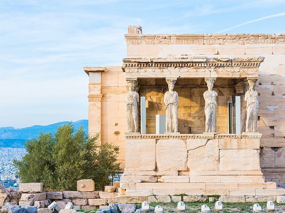 Grèce - Temple d'Erechtéion dans la colline d'Acropole, Athènes 