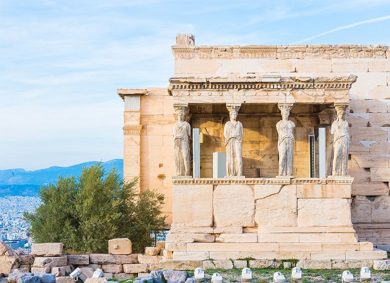 Grèce - Temple d'Erechtéion dans la colline d'Acropole, Athènes 