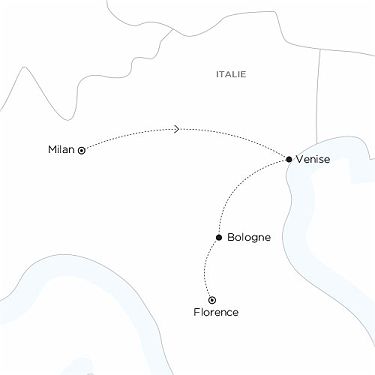 Carte Italie - Chi va piano, va sano, en train de Milan à Florence