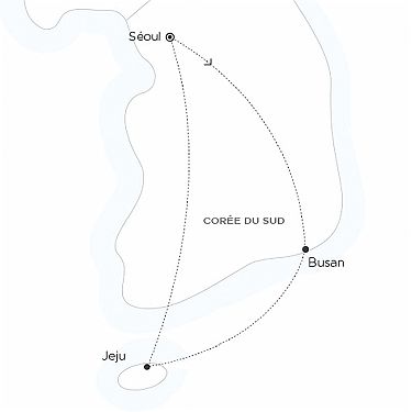 Carte programme Triptyque d’Exception : Séoul, Busan, Jeju - 
