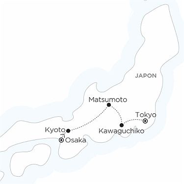 Carte JAPON - Sous les cerisiers en fleurs