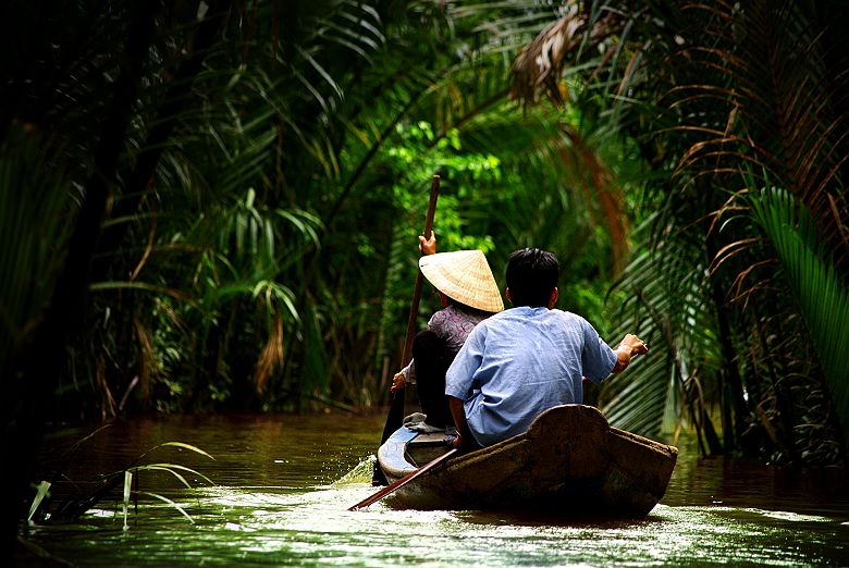 Vietnam - Traversée du delta de Mekong en barque