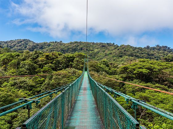 Costa Rica - Pont suspendu au parc national du Volcan Arenal