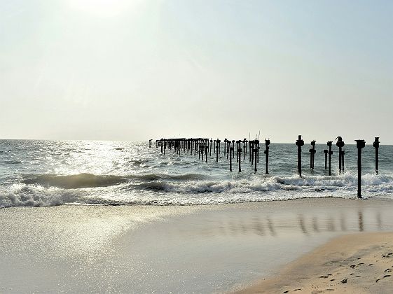 Plage vers Alleppey - Mararikulam, Kerala, Inde