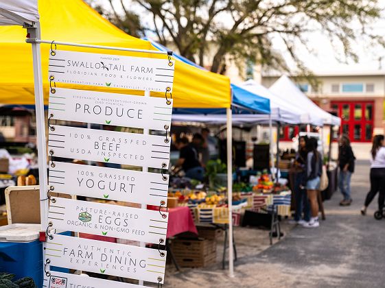 ©Roundhouse panneau au marché de Gainesville