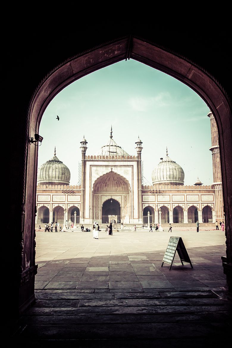 Inde - Mosquée de Jama Masjid dans le vieux Delhi