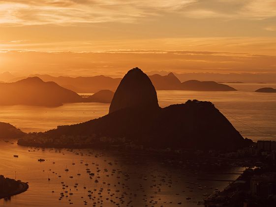 Rio de Janeiro sous coucher de soleil