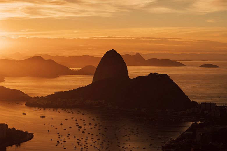 Rio de Janeiro sous coucher de soleil