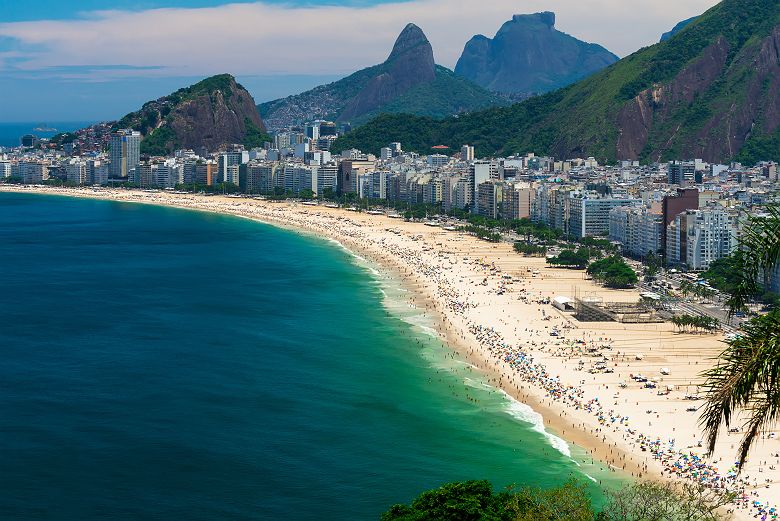 Brésil - Vue du bord de mer à Rio