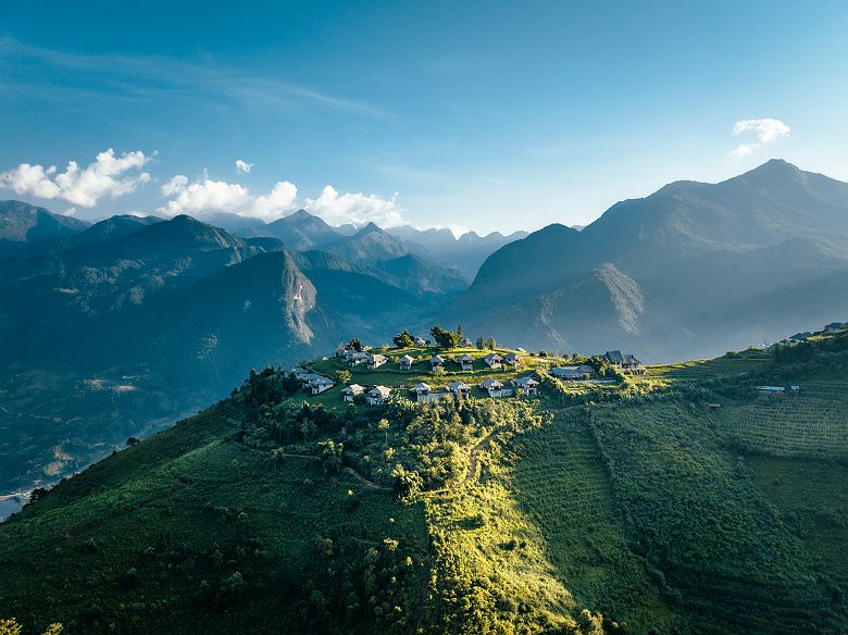 Vue aérienne du Topas Ecolodge, Lao Cai, Vietnam