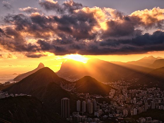 Coucher de soleil vu du Pain de Sucre - Rio de janeiro
