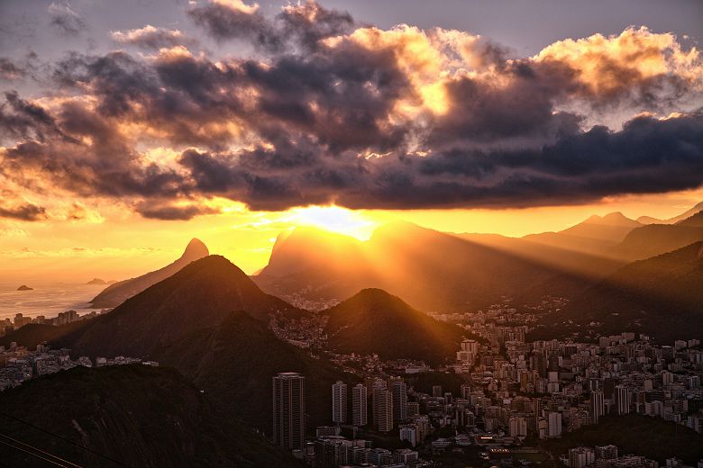 Coucher de soleil vu du Pain de Sucre - Rio de janeiro