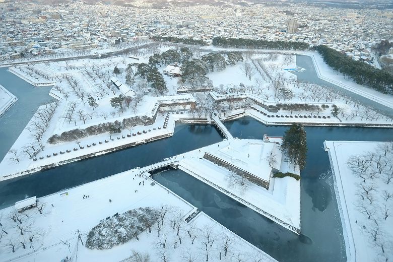 Vue sur le Goryōkaku en hiver - Hakodate (Hokkaido) - Japon
