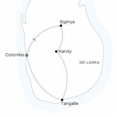 Carte Sri Lanka - Trilogie Wellness au Sri Lanka