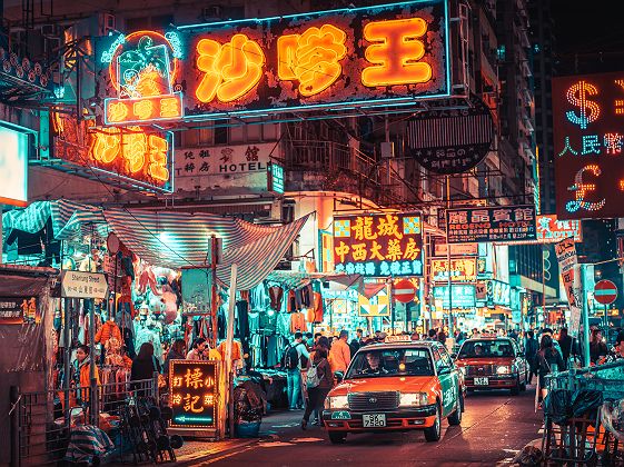 Vie nocturne de Kowloon à Hong Kong - Chine