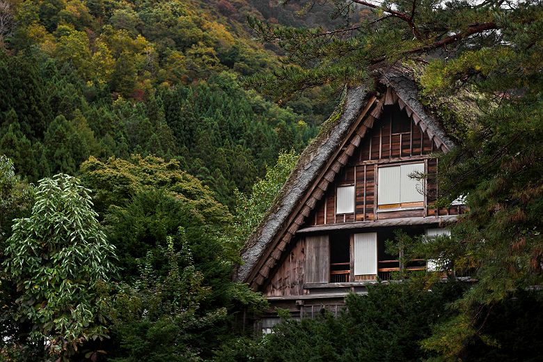 Maison en toît de chaume des villages de Shirakawago et Gokayama - Japon