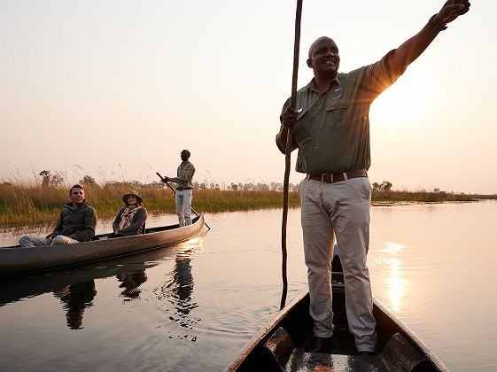Balade en mokoro - Okavango avec Desert & Delta