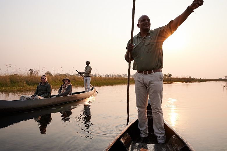 Balade en mokoro - Okavango avec Desert & Delta