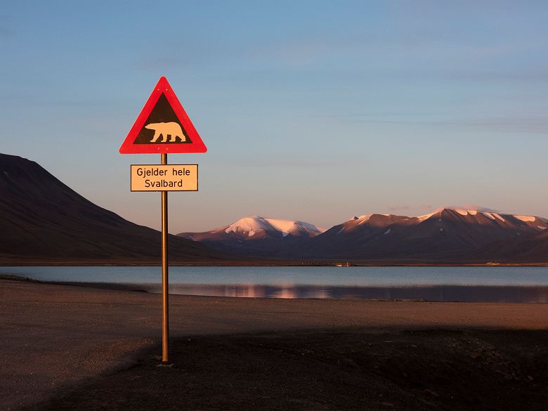 Panneau au Svalbard