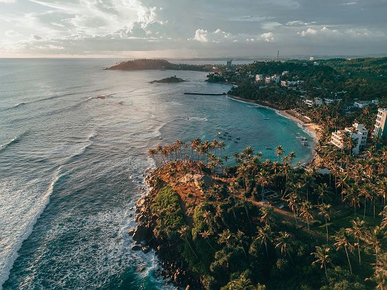 Vue sur l'océan à Mirissa Beach - Sri Lanka