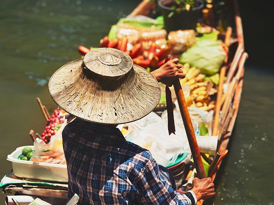 Thaïlande - Marché flottant à Bangkok 