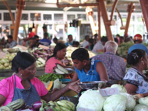 Marché sur l'île Maurice