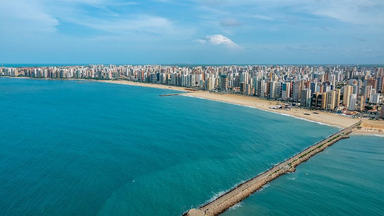 Fortaleza - Vue drone plage - Brésil