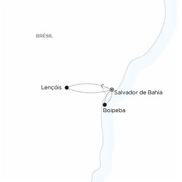 Carte BRESIL - Chapada - Carnet d'évasion Bahianaise