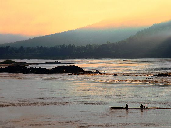Kaeng Khut Khu au bord du Mékong dans la province de Loei - Thaïlande