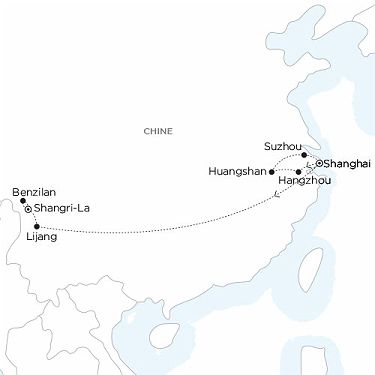 Carte CHINE en couple - Noces entre thé et montagnes