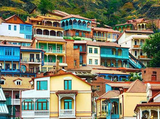 Maisons colorées de Tbilissi - Géorgie