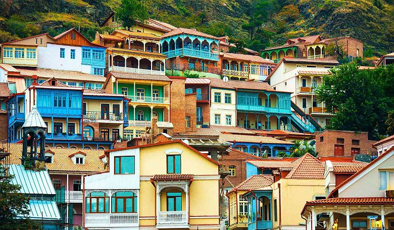 Maisons colorées de Tbilissi - Géorgie