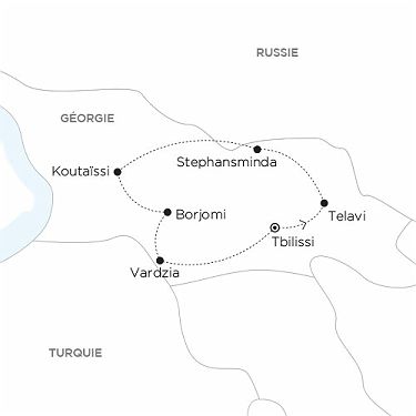 Carte GEORGIE - Terroirs et traditions caucasiennes